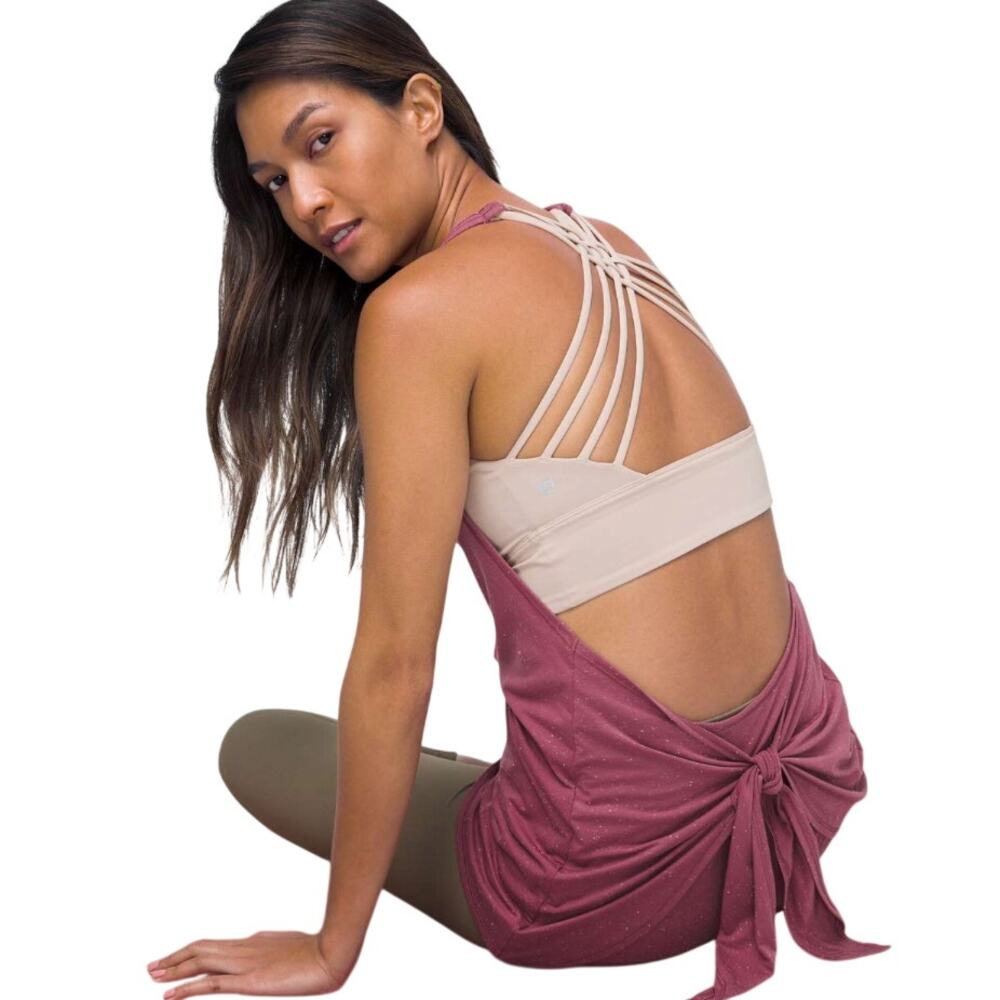 Lululemon Tied in Energy 2-in-1 Tank Size 4 Plumful Pink Bliss